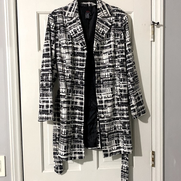 Jules & Leopold Black and White Pea Coat - Picture 7 of 8